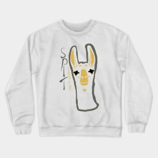 Llamma with a goatee Crewneck Sweatshirt